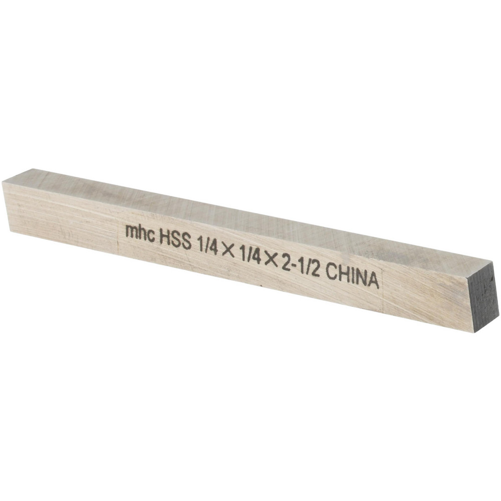 Picture of Quality Import FC51004 Tool Bit Blank: 1/4" Wide, 1/4" High, 2-1/2" Oal, M2 High Speed Steel, Square. Ground